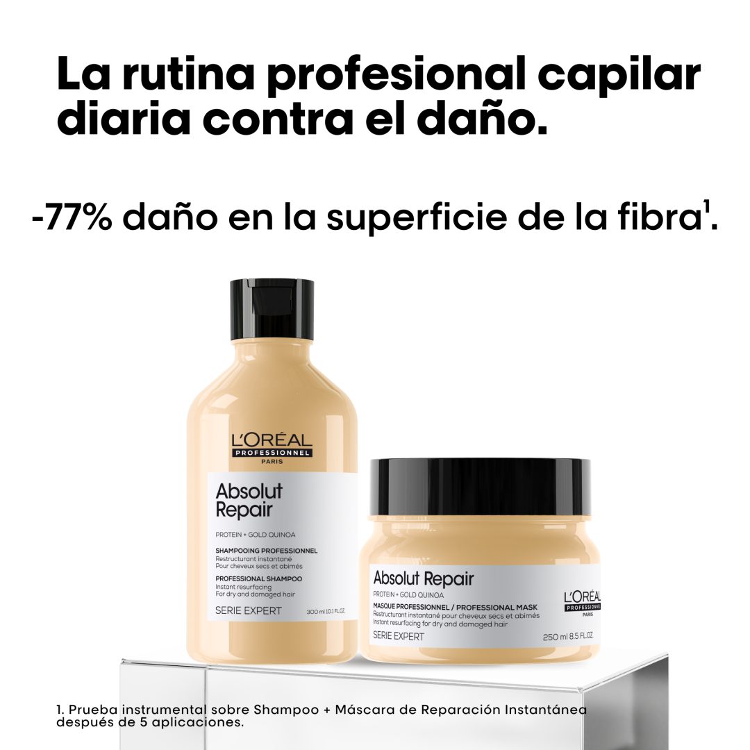 Set Profesional Absolut Repair Shampoo 300Ml + Máscara 250Ml Loreal Professionnel - Imagen 3