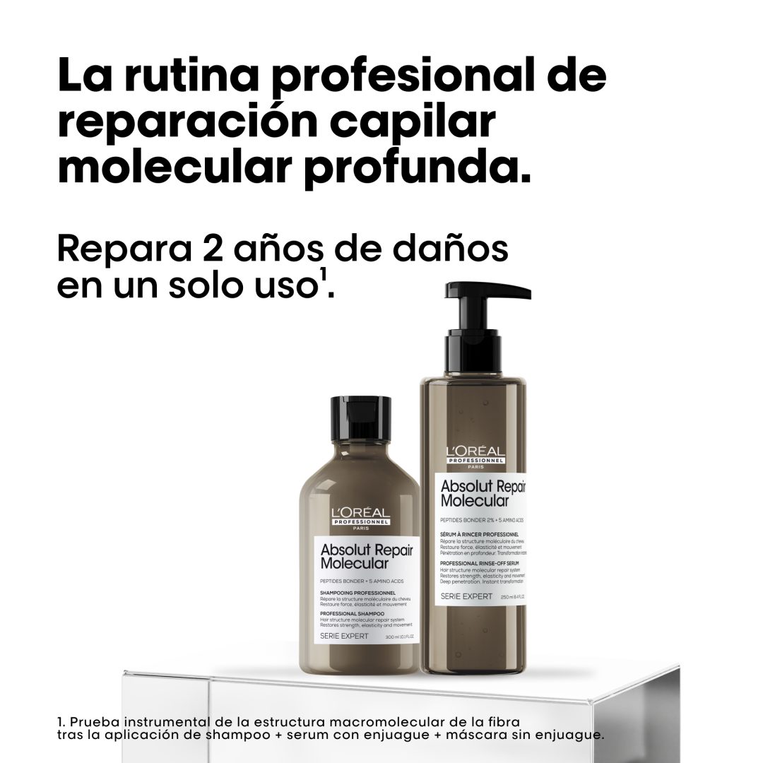 SET ABSOLUT REPAIR MOLECULAR SHAMPOO 300ML + SÉRUM 250ML - Imagen 2